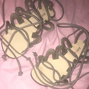Just Fab lace up Grecian style sandals